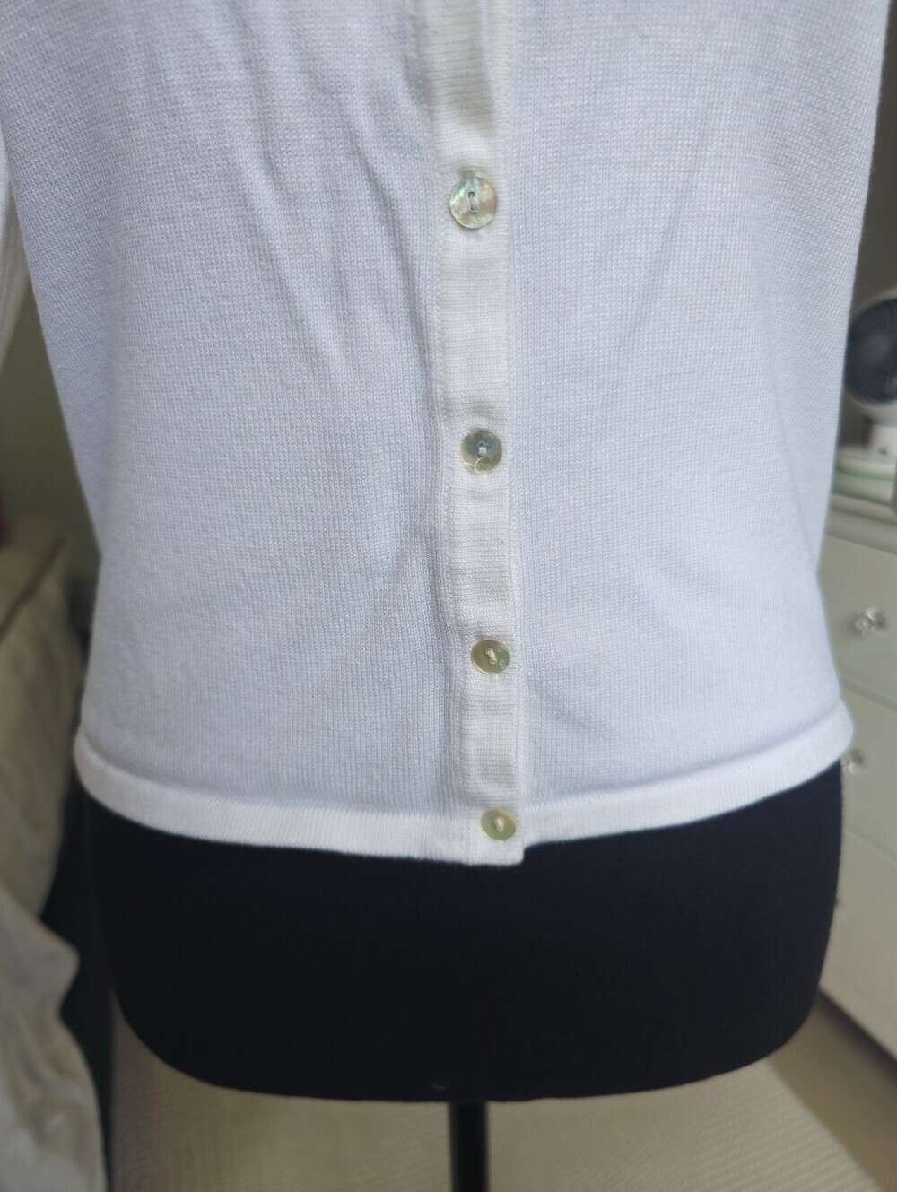 Women's 3/4 Sleeve Cardigan by Principles. Size S, Ivory color - Picture 6 of 15